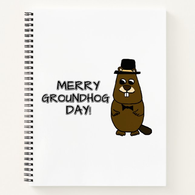Merry Groundhog Day Notebook (Front)