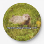 Merry Groundhog Day plates