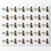 Merry Groundhog Day Wrapping Paper (Flat)