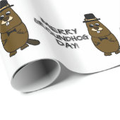 Merry Groundhog Day Wrapping Paper (Roll Corner)