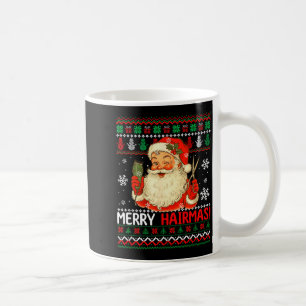 Merry Hairmas Christmas Sweater Santa Hairstylist Coffee Mug