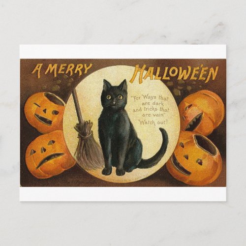 Merry Halloween Holiday Postcard