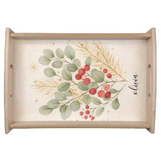 Merry Hearth Serving Tray – Cozy Winter & Rustic C