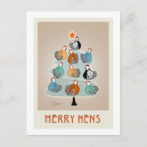 Merry hens in a tree Christmas Card