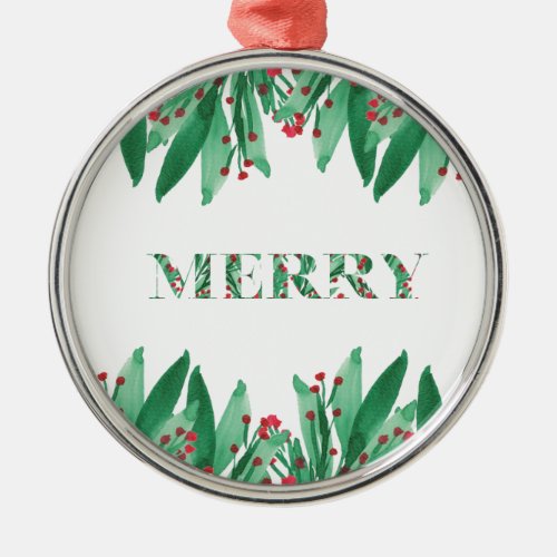 MERRY Holiday Ornament