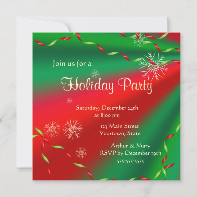 Merry  Holiday Party Invitation (Front)