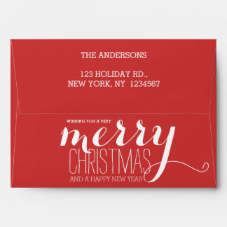 Merry Holiday Wishes | Holiday Envelope