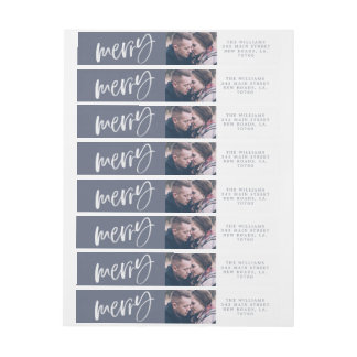 Merry Holiday Wrap Envelope Labels