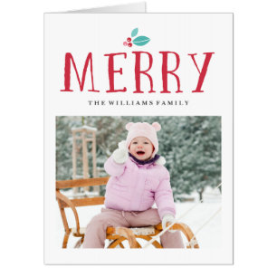 Merry Holly Christmas Cards