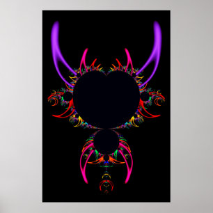 Merry Horns. The Famous Mandelbrot Set  Poster