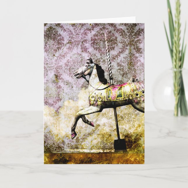 Merry Horse all occasions greeting card (Front)