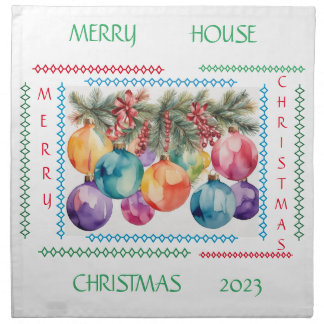 Merry House Customizable Cloth Napkin