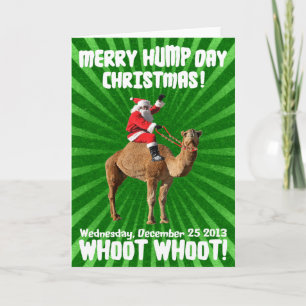 Merry Hump Day Christmas 2013 Santa & Camel Holiday Card