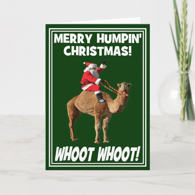 Merry Humpin' Christmas Greeting Card (Front)