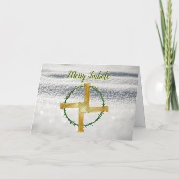 Merry Imbolc Pagan Wiccan Holiday Greeting Card by Cosmic_Crow_Designs at Zazzle