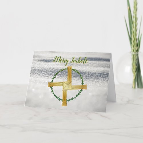 Merry Imbolc Pagan Wiccan Holiday Greeting Card