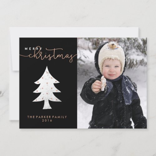 Merry in Marble  Christmas Photo Holiday Card