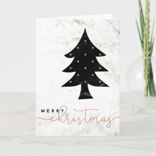 Merry in Marble Modern Christmas Holiday Card