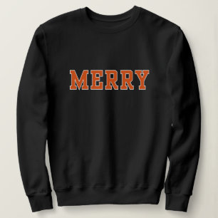 Merry in Orange, College style Christmas Sweater