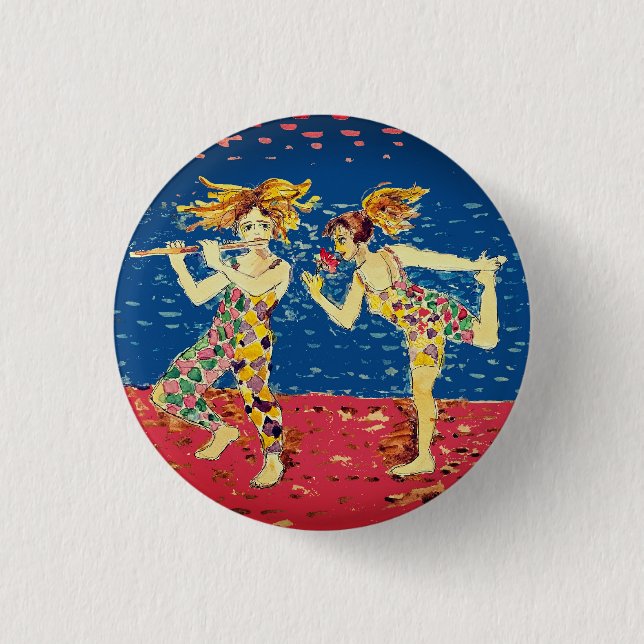 Merry jesters button (Front)