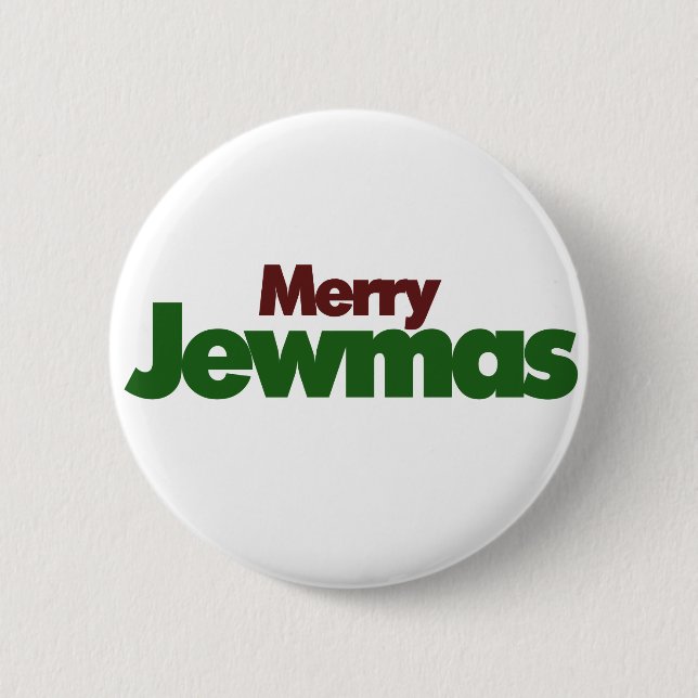Merry Jewmas Pinback Button (Front)