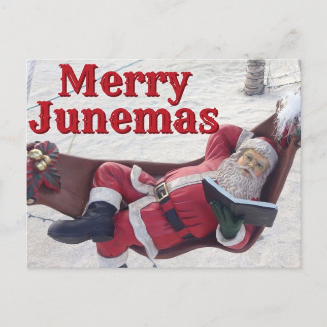 Merry Junemas Santa Postcard (Front)