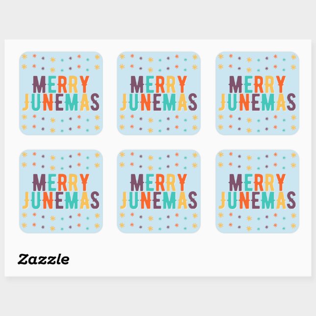 Merry Junemas Square Sticker (Sheet)