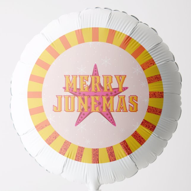 Merry Junemas Tropical Christmas Balloon (Front)