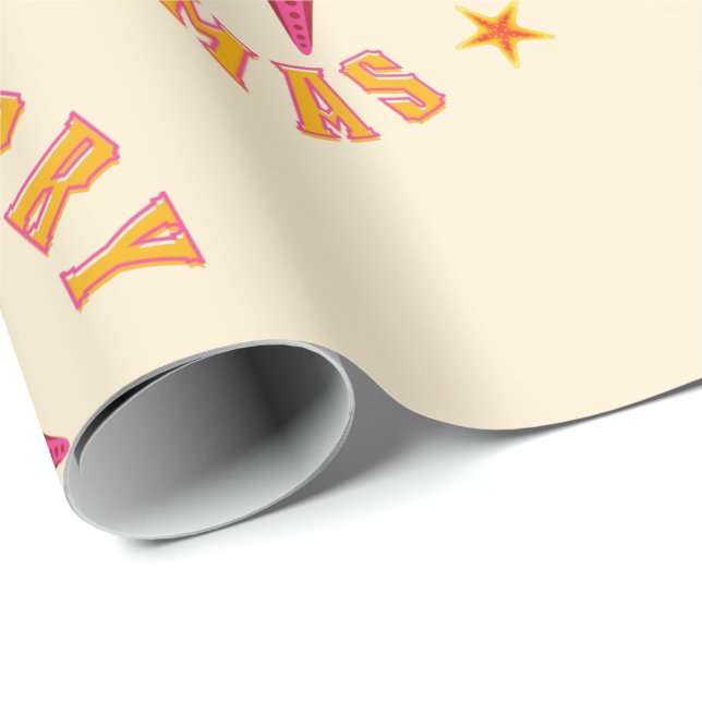 Merry Junemas Tropical Christmas Pattern Wrapping Paper (Roll Corner)