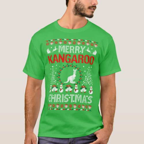 Merry Kangaroo Pets Christmas Ugly Sweater Tshirt