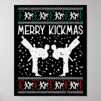 Merry Kickmas Ugly Christmas Karate Jiu Jitsu Mart