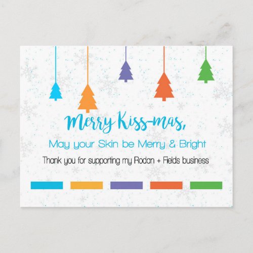 Merry Kiss_Mas May your skin be Merry and Bright Holiday Postcard