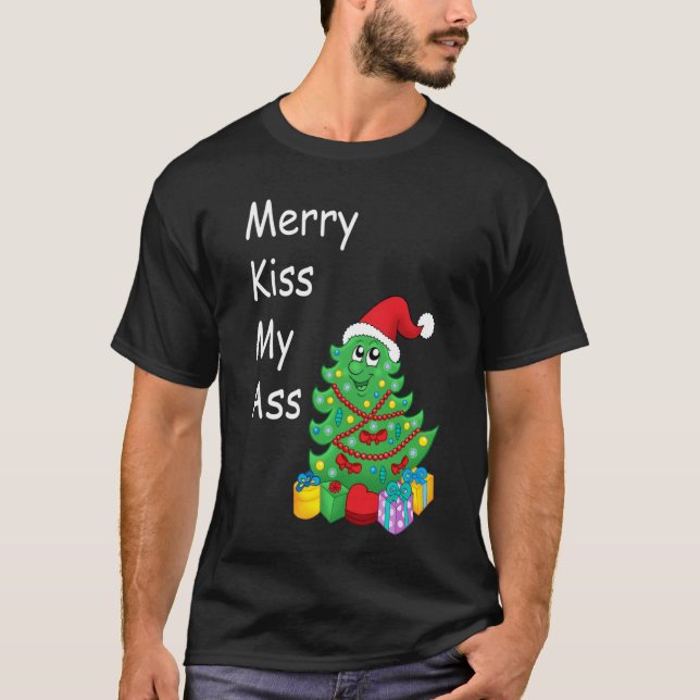 Merry Kiss-My-Ass Fitted Scoop T-Shirt (Front)