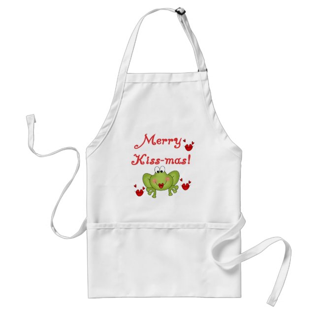Merry Kissmas Adult Apron (Front)