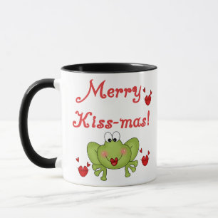 Merry Kissmas Frog Christmas Mug