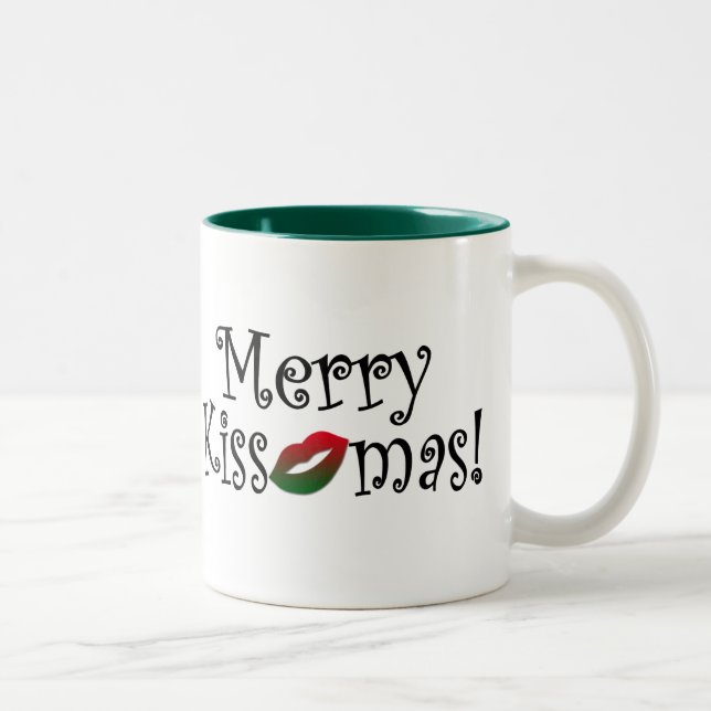 Merry Kissmas Two-Tone Coffee Mug (Right)