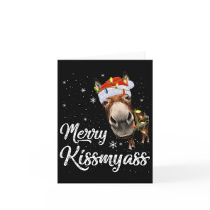 Merry Kissmy Donkey Sarcastic Xmas Funny Pajama Ch Card