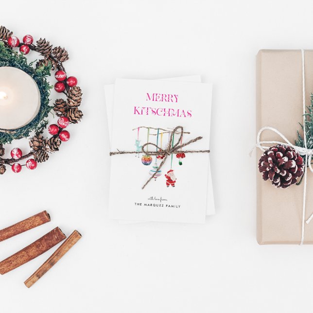 Merry Kitschmas Retro Ornament Holiday Family (Creator Uploaded)