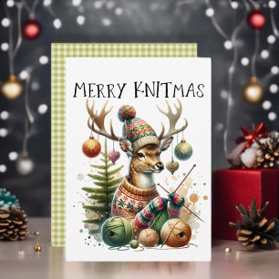Merry Knittmas Knitting Christmas Invitation