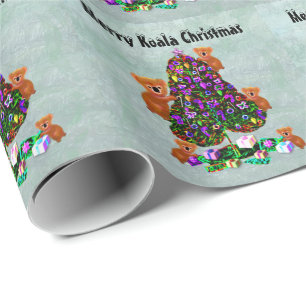 Merry Koala Christmas Wrapping Paper