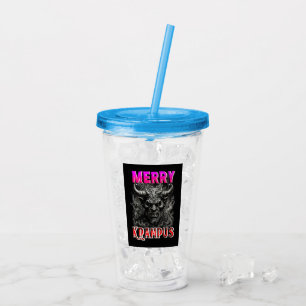 Merry Krampus Acrylic Tumbler