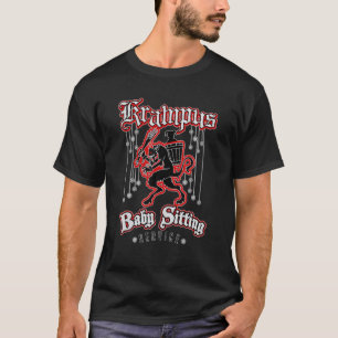 Merry Krampus Baby Sitting Claus Christmas T-Shirt