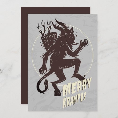 Merry Krampus Christmas Holiday Card