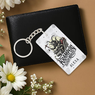 Merry Krampus Christmas Krampus Sleigh Rides Keychain