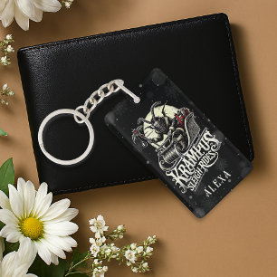 Merry Krampus Christmas Krampus Sleigh Rides Keychain