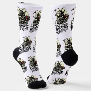 Merry Krampus Christmas Krampus Sleigh Rides Socks