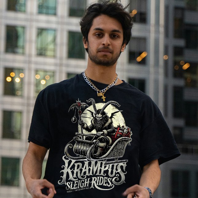 Merry Krampus Christmas Krampus Sleigh Rides T-Shirt (Creator Uploaded)