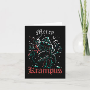 Merry Krampus Christmas Xmas Horror Ugly  Evil Paj Card