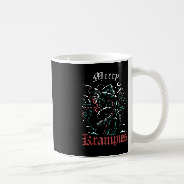 Merry Krampus Christmas Xmas Horror Ugly  Evil Paj Coffee Mug (Right)