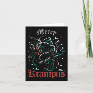 Merry Krampus Christmas Xmas Horror Ugly Evil Paja Card